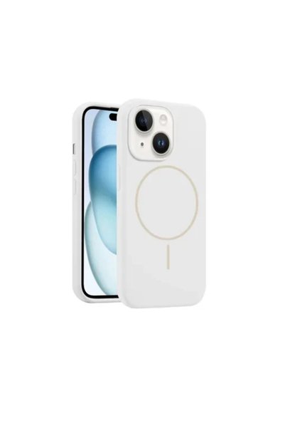 Apple Προστατευτική θήκη σιλικόνης MagSafe για iphone 13 σε λευκό χρώμα