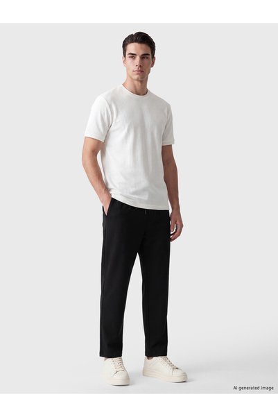LC Waikiki Nevavm Black Relax Fit Men's Trousers with a Difference