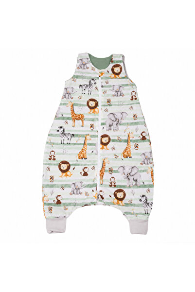 Kidizi Sac de dormit cu picioare copii Safari Green 18-36 luni – 1 TOG, bumba...