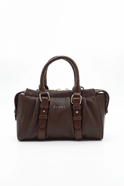 Zühre Zipper Bag with Strap Brown 0072