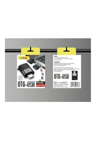 Andowl Προσαρμογέας - αντάπτορας OTG+USB Q-OTG66 σε μαύρο χρώμα