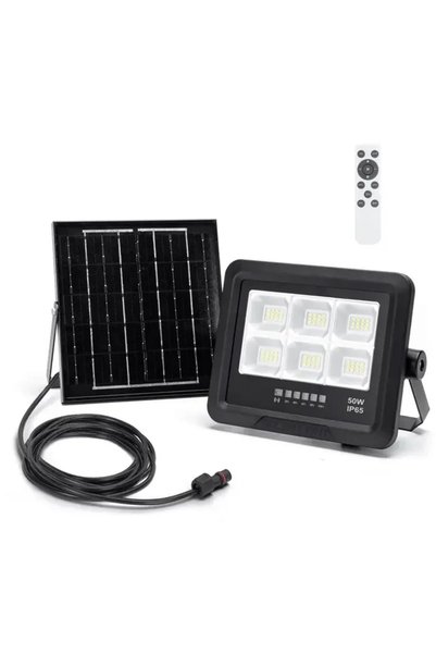 OEM Aδιάβροχος ηλιακός προβολέας LED με πάνελ 50W 500lm 6500K Aigostar