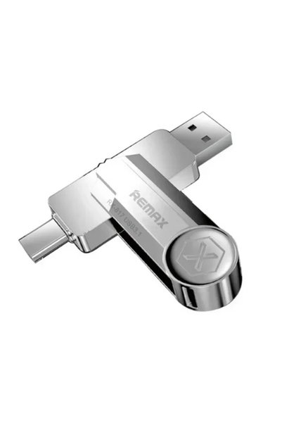 Remax USB Flash drive 2 σε 1 64GB USB 3.1 με σύνδεση USB-A και USB-C ασημί RX...