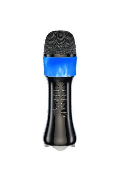OEM Ασύρματο μικρόφωνο Karaoke με ενσωματωμένο ηχείο και led light Q99 σε μαύ...
