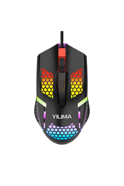 OEM Ενσύρματο Gaming ποντίκι υπολογιστή QS-103 με RGB φωτισμό σε μαύρο χρώμα