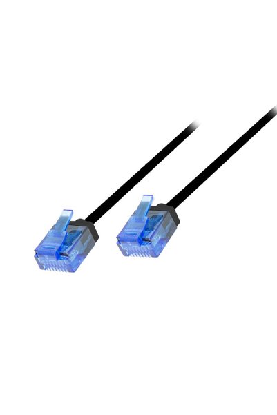 OEM Καλώδιο δικτύου U/UTP CAT6A LogiLink CQ3003U 0.15m σε μαύρο χρώμα