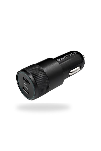OEM Φορτιστής αυτοκινήτου Basic 2x Type C 40W μαύρος BKR-BL-40W-2C-B Baykron