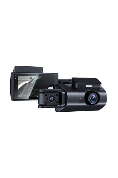 OEM Cameră video DVR auto cu 3 lentile, Full HD 1080P + 2x VGA, Ecran IPS de ...