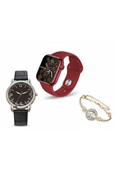 OEM Σετ Smartwatch και δύο αναλογικά ρολόγια χειρός - AS6 Pro