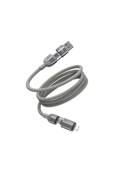 OEM Καλώδιο φόρτισης WK WDC-48 4 σε 1 PD 240W 1m σε γκρι χρώμα