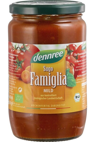 Dennree Sos de rosii Sugo Famiglia bio 660g
