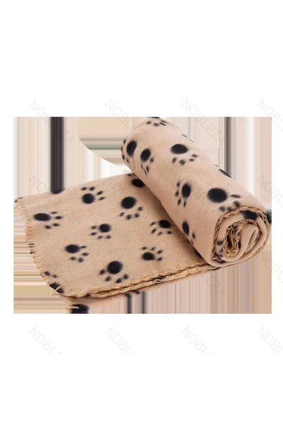 OEM Κουβέρτα κατοικιδίων σε σχέδιο Paw Print L160*W100 εκ. Large μπέζ