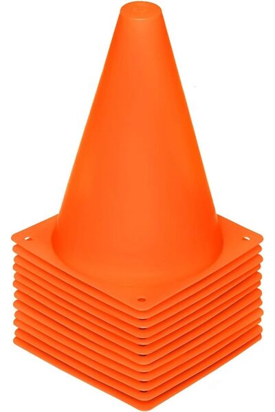 Generic Plastic Traffic Cones, 12PCS Sport Training Agility Marker Cone for S...