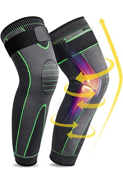 Generic Compression Leg Sleeves with Elastic Straps for Men & Women - Extra L...