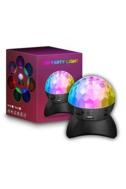 OEM Φωτιζόμενη ντισκομπάλα/φωτορυθμικό LED RGB WD021 σε μαύρο χρώμα