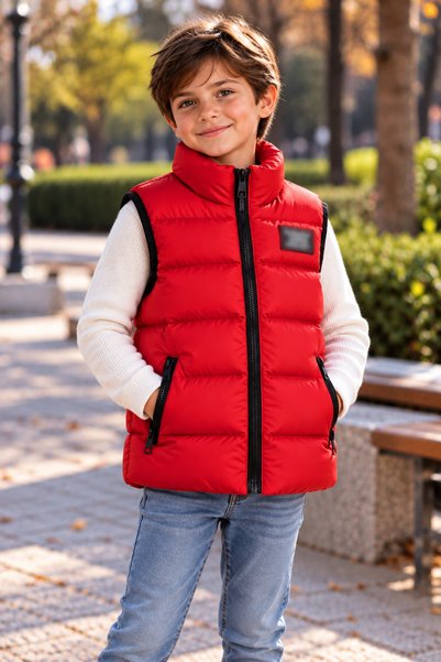 SERAPA Girls' Inflatable Vest Water and Wind Resistant Micro Woven Fabric Pla...