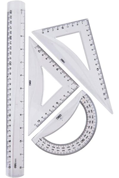 Generic Ruler 4-Piece Set, Transparent