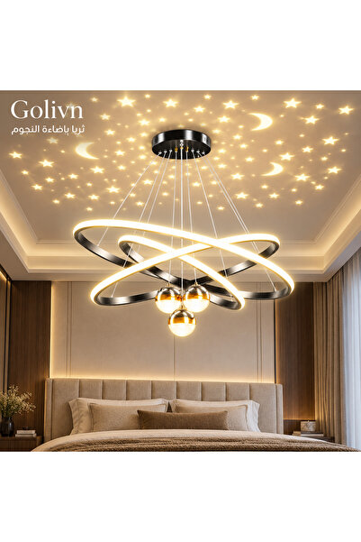 Golivn Modern Chandelier with Star Projection