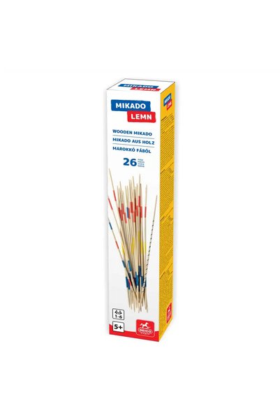 Deico Games Joc Mikado clasic din lemn – 26 betisoare (1–6 jucatori)
