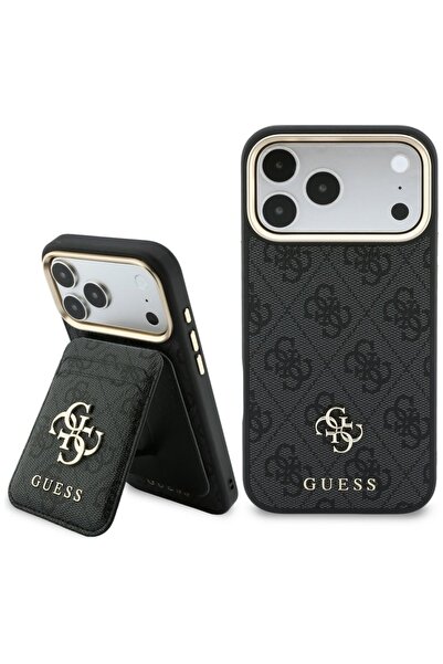 Guess Husa pentru iPhone 17/18 Pro 4G Cardslot MagSafe, Negru