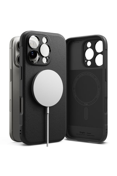 Ringke Husa pentru iPhone 16 Pro Max - Silicone Magnetic MagSafe - Negru