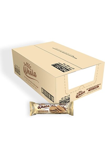 Generic بسكويت ساندويتش WHOLA بكريمة الحليب والكاكاو 100 جرام، عبوة تحتوي على...