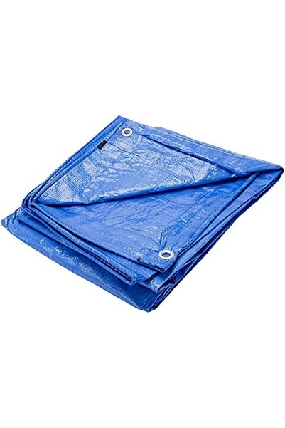 Generic Brand طربال أزرق قليل السماكة مقاوم للماء 4×4 yard