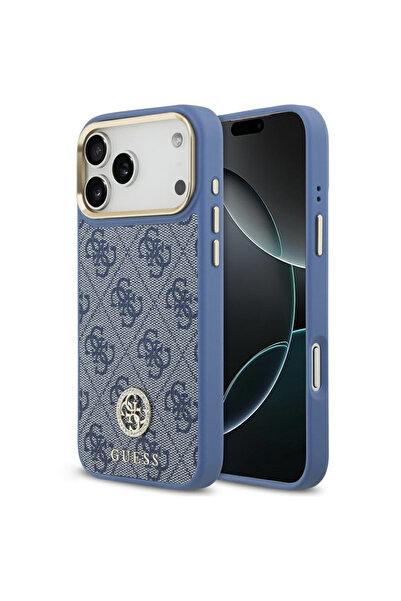 Guess iPhone 17/18 Pro Max 4G Θήκη MagSafe με λογότυπο στρας, Μπλε
