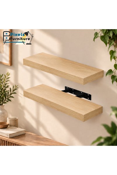 PixelsFurniture مجموعة من 2 قطعة ارفف عائمة للحائط من بكسل الأثاث, غرفة المعي...