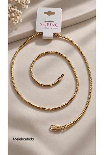 XUPING JEWELRY Melekcehobi Xuping 14K Altın Kaplama Snake Yılan Zincir Kadın ...