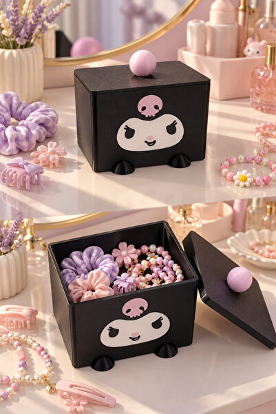 PELIUS Kawaii Design Clamshell Organizer and Storage Box for Jewelry and Sanrio