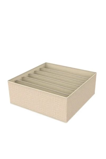 OEM Υφασμάτινο Organizer συρταριών ρούχων μπεζ mε 6 θέσεις 32x32x12 εκ. Tpste...