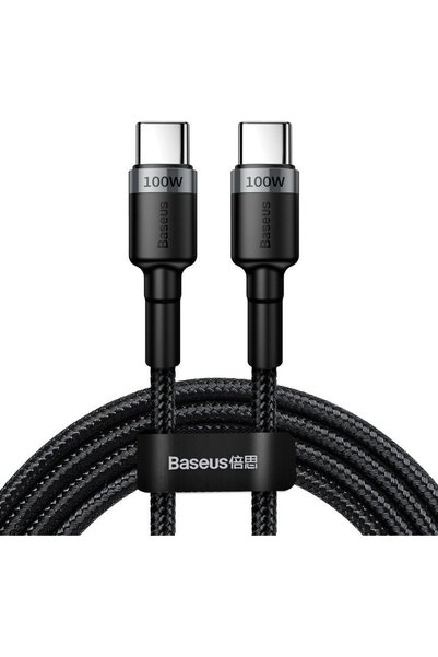 Baseus καλώδιο USB Type-C CATKLF-ALG1, 20V 5A 100W, 2m, μαύρο-γκρι