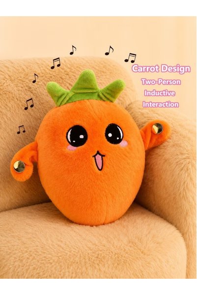 Generic Touch-Sensitive Musical Carrot Plush – Interactive Fruit Piano Toy for Kids