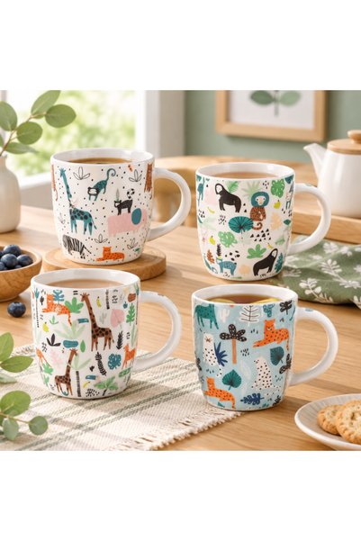 idei Ceramic mug with Printed , volume 400ml, cheerful design for children an...