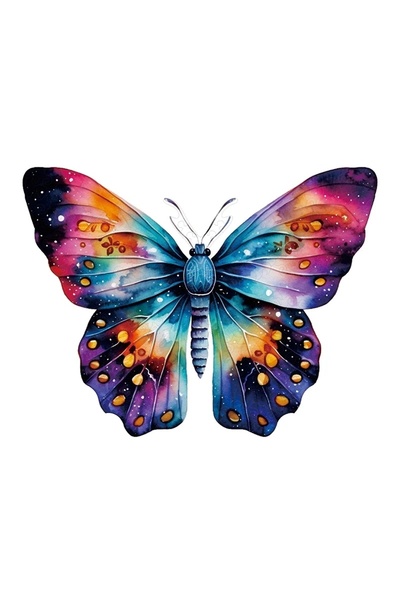 OEM Ξύλινο Puzzle πεταλούδα πολύχρωμη Rainbow LARGE 45x45 εκ. 170-210 κομμάτι...