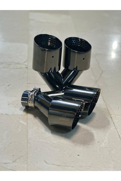 Ness AKRAPOVİC 100MM PETEKLİ TİTANYUM ÇİFTLİ EGZOZ UCU SETİ