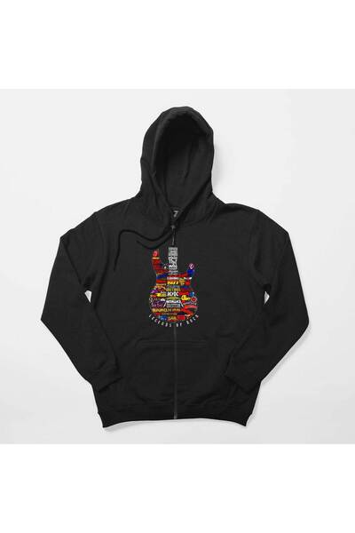 CrowsGate Legends Rock Black Zipper Hooded Sweatshirt