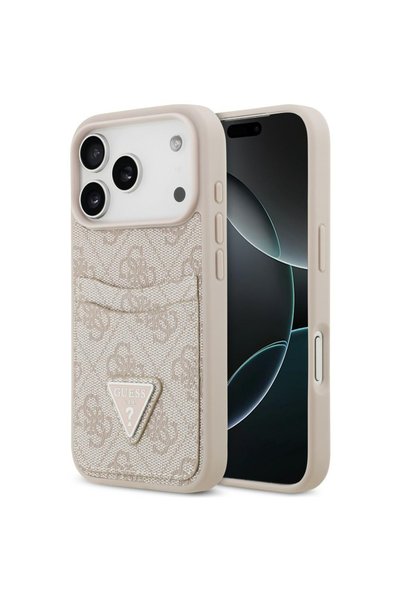Guess Θήκη για iPhone 17/18 Pro Max 4G Διπλής Κάρτας Τριγωνική, Ροζ