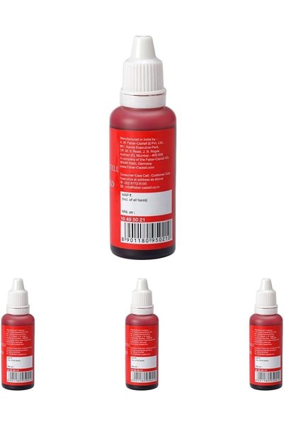 Generic Stamp Pad Ink Refill, Red, 30.00 ml (1.06 Oz), 16495021 (Pack of 3)