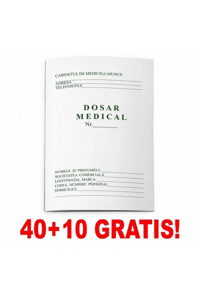 Libra 40+10 GRATIS! Dosare Medicale Medicina Muncii A5