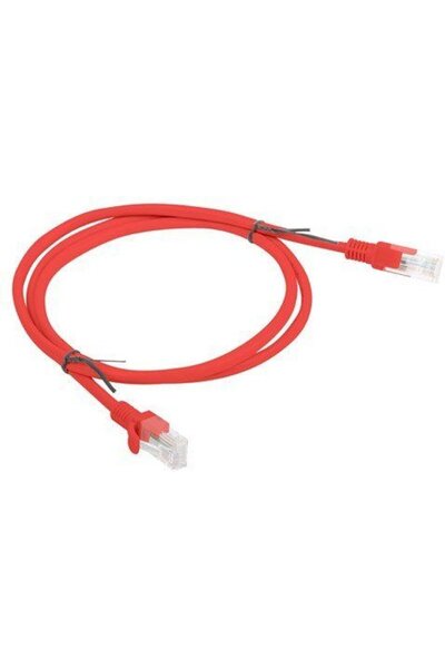 Lanberg Καλώδιο patch RJ45 CAT. 5E Utp 1M Κόκκινο - (PCU5-10CC-0100-R)