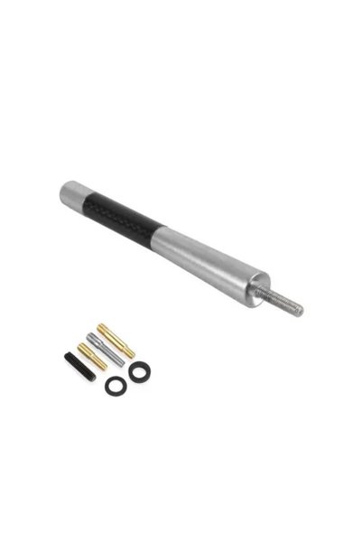 OEM Βιδωτή κεραία αυτοκινήτου οροφής Carbon M5-M6 HW-0083 σε ασημί χρώμα