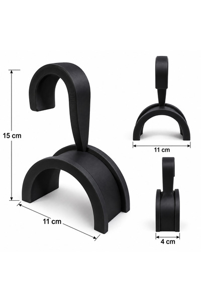 PİYATECH 2-Pack In-Closet Bag Hanger – Wardrobe Organizer, Bag and Backpack Hanging Bracket, Practical Hanger Set (Black)