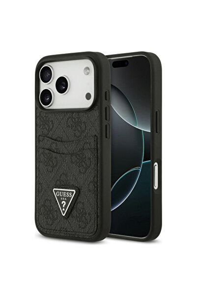 Guess iPhone 17/18 Pro Max 4G Διπλής Κάρτας Τριγωνική Θήκη, Μαύρη
