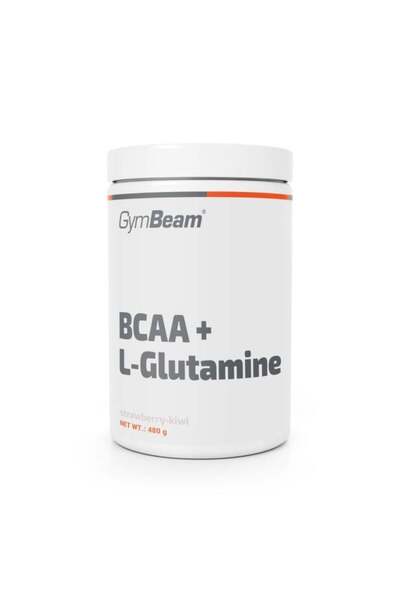 GymBeam BCAA + L-Glutamine 480 g căpșuni-kiwi