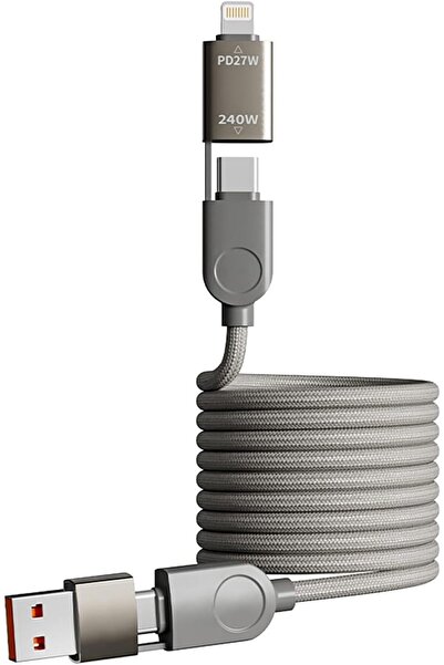Generic 4-in-1 USB C Magnetic Charging Cable, 4FT Nylon Braided Data Cord wit...