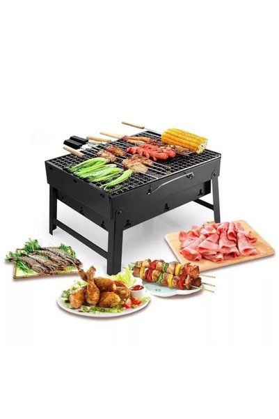 OEM Φορητή ψησταριά κάρβουνου για BBQ 43.5×29εκ. μαύρη 2406702 KMT Style