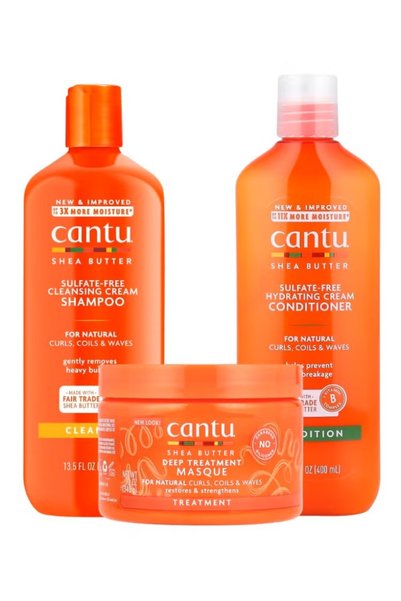 Cantu Cantu Shea Butter Sulfate-Free Shampoo, Moisturizing Conditioner & Deep...
