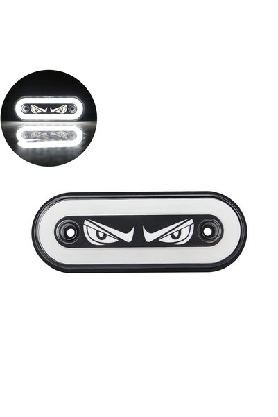 Choice 1PC White 12V-24V Truck LED Eye Side Marker Light LED Clearance Lamp S...